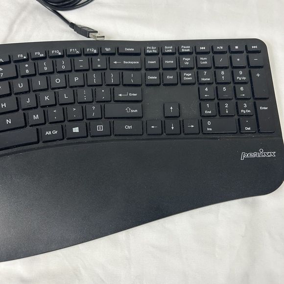 Perixx Periduo-505 Wired USB Ergonomic Split Keyboard Tested an Works *read - Picture 3 of 7